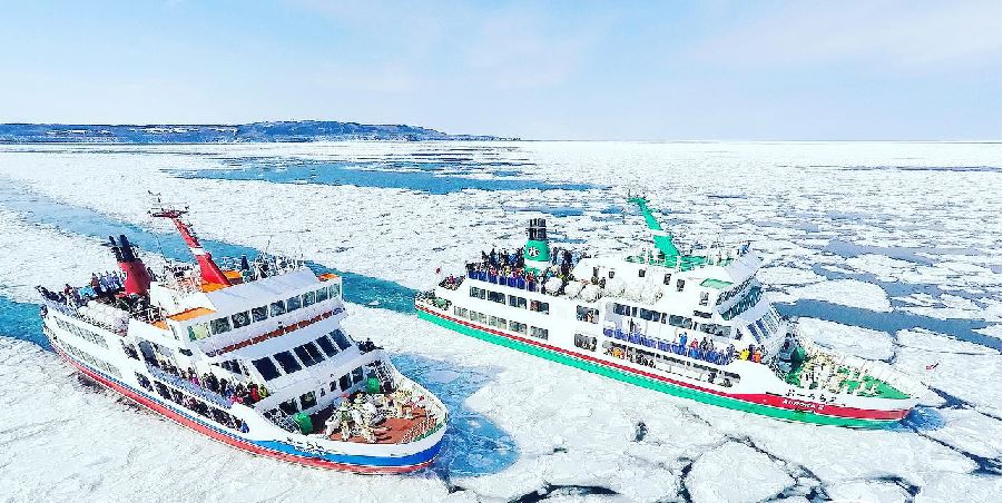 【雪夢幻北海道破冰船5日】<br/>阿寒湖雪上活動.冰上釣魚.流冰精靈.層雲峽冰瀑祭.狐狸村.白色燈節.三大螃蟹吃到飽(入住三溫泉)