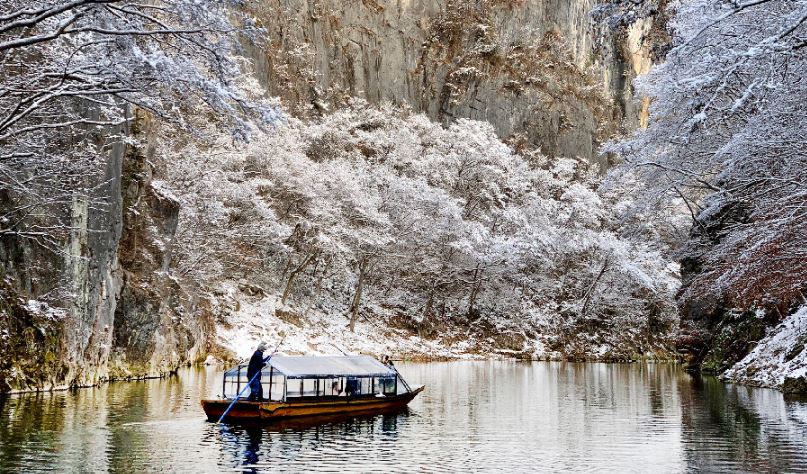 【金馬迎新春雪夢幻東北三溫泉5日】<br/>樹冰纜車.山形鐵道.銀山溫泉.狐狸村.冰世界.狔鼻溪遊船.採草莓.螃蟹和牛（花卷進出）